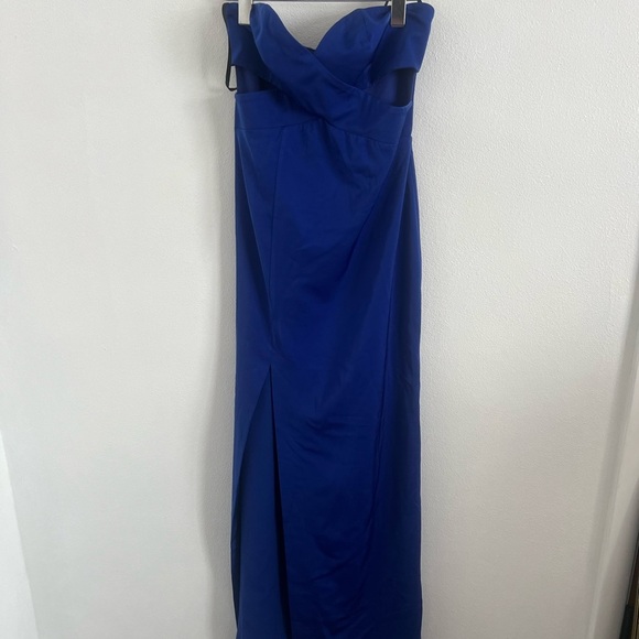 NWT NBD Sofia Gown Bright Cobalt Blue Evening Dress Reinforced Bodice Women, S - Picture 2 of 6
